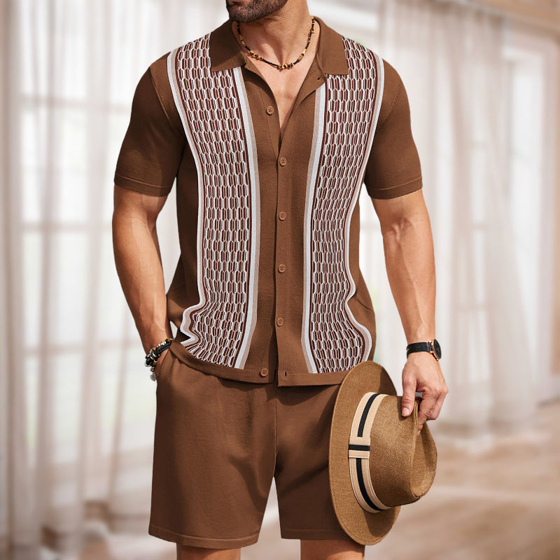 European And American Tencel Jacquard Two-piece Sweater Casual Suit
Product information:
Thickness: ordinary
Applicable scenarios: Leisure
Color: brown, gray, black, green, apricot, light green
Top sleeve length: short Clothing & Apparel for MenShoparamas.com-piece Sweater Casual Suit