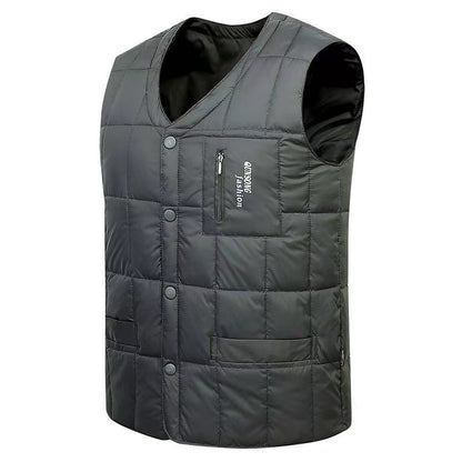 Men's Deck Down Vest Plus-sized to keep you Warm in the Winter