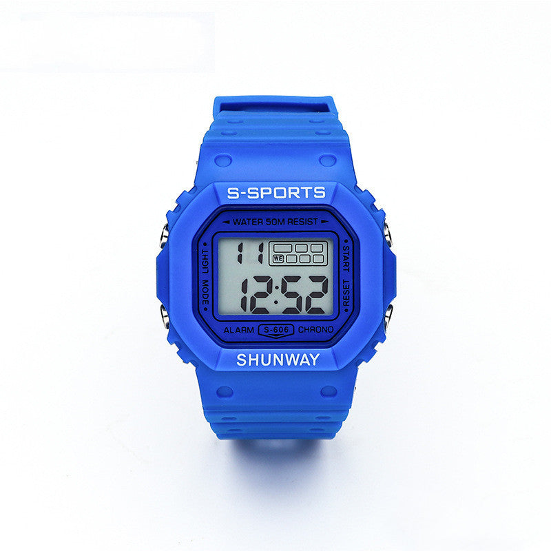 Waterproof Luminous Small Square Student Electronic Watch
 Product information:
 
 Display type: number
 
 Style: Sports
 
 Waterproof performance: 50m
 
 Movement type: electronic
 
 Dial diameter: 44mm
 
 Thickness: 14.50Shoparamas.comWaterproof Luminous Small Square Student Electronic Watch