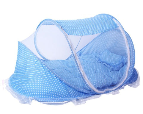 Foldable  Baby Bed Net With Pillow Net 2pieces Set
 Overview:
 
 Breathable open mesh provides a comprehensive airflow and barrier-free, soft and comfortable view for your baby to sleep and play.
 
 Equipped with a Babies & ToddlersShoparamas.comFoldable Baby Bed Net