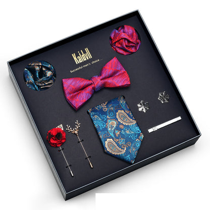Eight Piece Tie Square Bow Tie Brooch
 
 Product information:
 
 
 Material: polyester yarn
 
 Pattern: color matching
 
 Color: 6001, 6002, 6003, 6004, 6005, 6006, 6007, 6008, 6009, 6010, 6011, 6012, 6Clothing & ApparelShoparamas.comPiece Tie Square Bow Tie Brooch