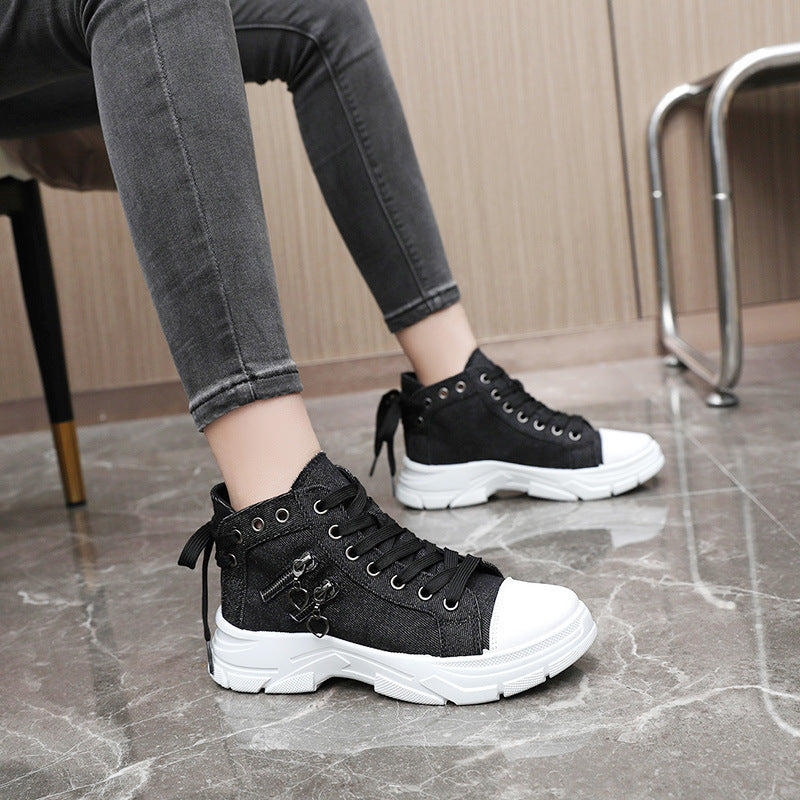 New Canvas Breathable Platform Heighten Casual Shoes