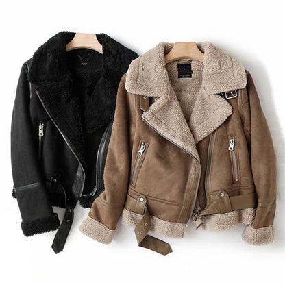 Winter Lapel Jacket Wool Warm Outwears for Women