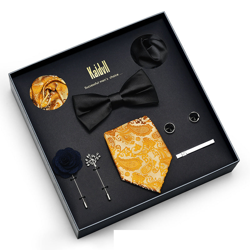 Eight Piece Tie Square Bow Tie Brooch
 
 Product information:
 
 
 Material: polyester yarn
 
 Pattern: color matching
 
 Color: 6001, 6002, 6003, 6004, 6005, 6006, 6007, 6008, 6009, 6010, 6011, 6012, 6Clothing & ApparelShoparamas.comPiece Tie Square Bow Tie Brooch