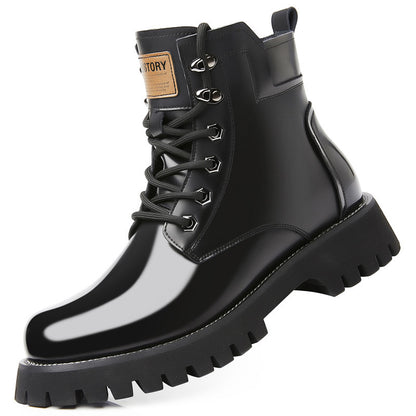 Fall Winter Martin Boots Men's Platform Mid-top