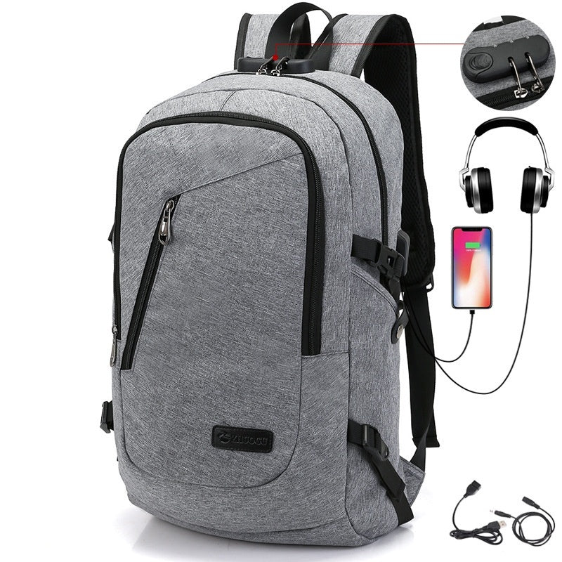 Student Backpack Usb Charging Teenagers
 Product information:
 
 Lining texture: Polyester
 
 Applicable scenario: School Education
 
 Color: 1803 Gray, 1803 Blue, 1803 Black
 
 Applicable gender: neutralLuggage & Travel BagsShoparamas.comStudent Backpack Usb Charging Teenagers