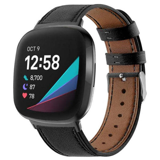 Round Tail Leather Strap Round Tail Buckle
 Product information:
 


 Interface type: dedicated interface
 
 Strap width: 20mm
 
 Compatible models: fitbit versa 3/sense
 
 Color: black, brown, white, pink, 0Shoparamas.comRound Tail Leather Strap Round Tail Buckle