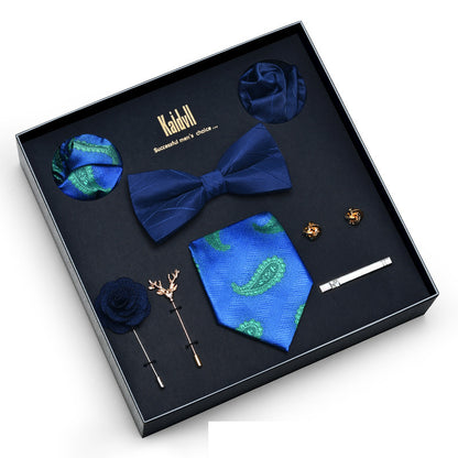 Eight Piece Tie Square Bow Tie Brooch
 
 Product information:
 
 
 Material: polyester yarn
 
 Pattern: color matching
 
 Color: 6001, 6002, 6003, 6004, 6005, 6006, 6007, 6008, 6009, 6010, 6011, 6012, 6Clothing & ApparelShoparamas.comPiece Tie Square Bow Tie Brooch