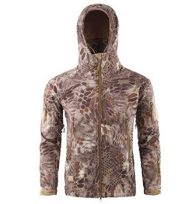 Shark skin soft shell men's sport camouflage suit