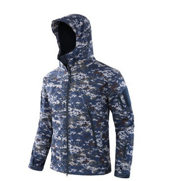 Shark skin soft shell men's sport camouflage suit