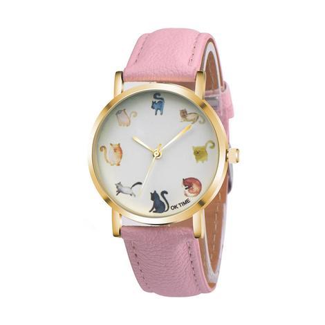 Cats Cute Watch Women PU Leather Round Dial Students Fashion Wristwatc
 
 Band Width:
 20mm
 
 
 
 Clasp Type:
 Bracelet Clasp
 
 
 Band Length:
 21cm
 
 
 Case Material:
 Gems &amp; Stones
 
 
 Band Material Type:
 Leather
 
 
 MovemeWatchesShoparamas.comCats Cute Watch Women PU Leather Round Dial Students Fashion Wristwatch Sleeping Cat Fox Animal