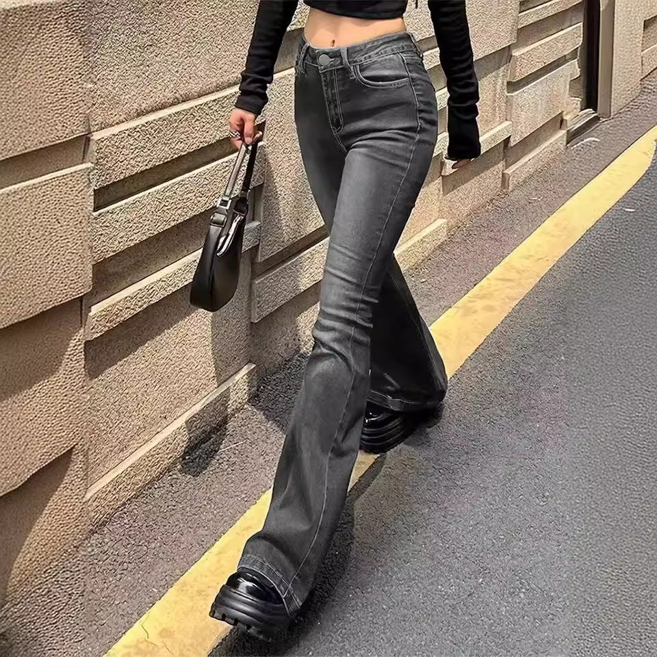 Women's American-style Retro Skinny Jeans Straight Loose