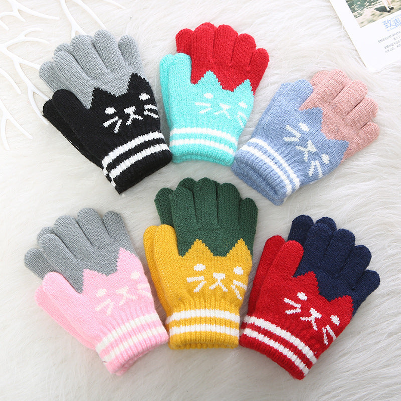 Gants pour enfant avec motif chat