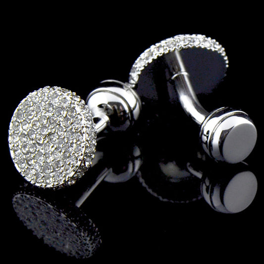 Men s Cufflinks Crystal Full Rhinestone Cufflinks
 Product information:


 Material: Crystal
 
 Structure: button with feet
 
 Shape: round
 
 Scope of application: Home textiles French shirts, shirts, tuxedos, for0Shoparamas.comCufflinks Crystal Full Rhinestone Cufflinks