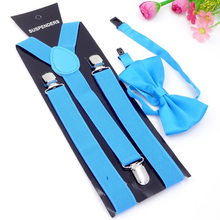 Men's Back Tie Bow Tie Suspenders
 Product information:


 Product category: strap
 
 Applicable gender: neutral/male and female
 
 Applicable age: adult
 
 Material: Elastic webbing
 
 Fastening me0Shoparamas.comBack Tie Bow Tie Suspenders