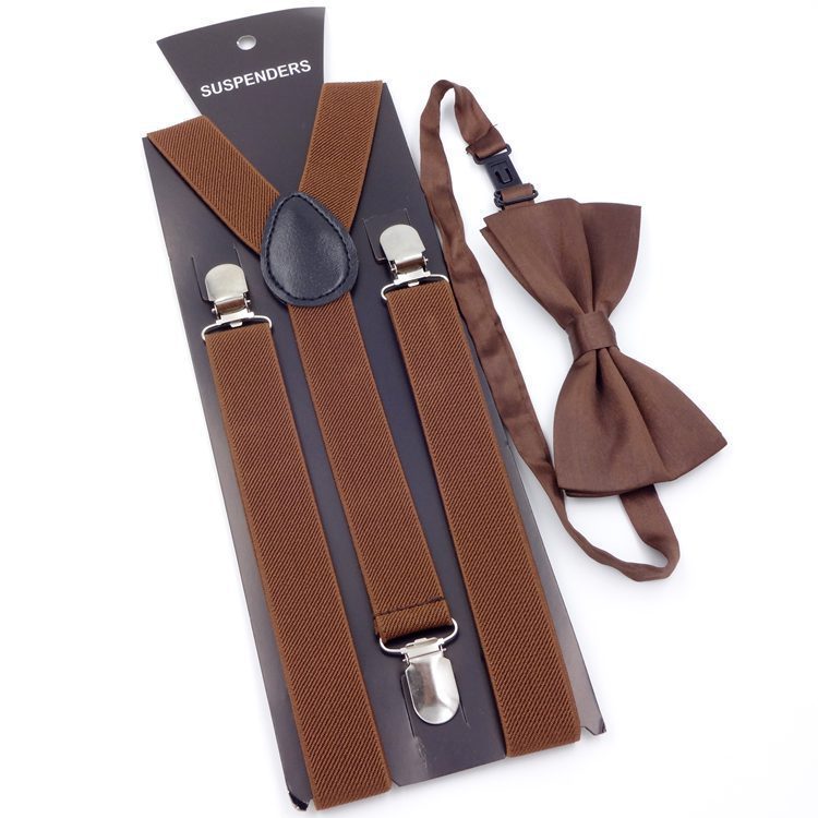 Men's Back Tie Bow Tie Suspenders
 Product information:


 Product category: strap
 
 Applicable gender: neutral/male and female
 
 Applicable age: adult
 
 Material: Elastic webbing
 
 Fastening me0Shoparamas.comBack Tie Bow Tie Suspenders