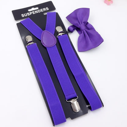 Men's Back Tie Bow Tie Suspenders
 Product information:


 Product category: strap
 
 Applicable gender: neutral/male and female
 
 Applicable age: adult
 
 Material: Elastic webbing
 
 Fastening me0Shoparamas.comBack Tie Bow Tie Suspenders