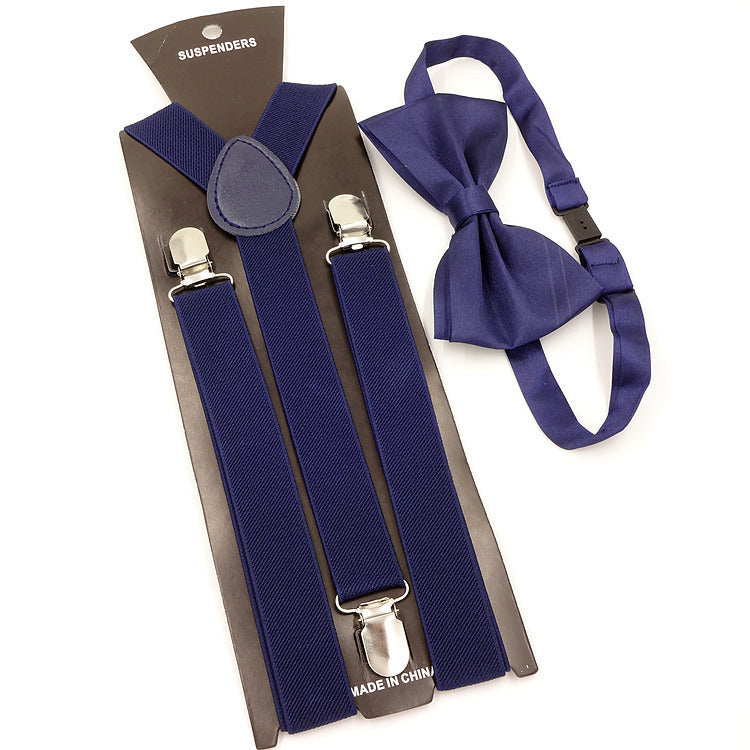 Men's Back Tie Bow Tie Suspenders
 Product information:


 Product category: strap
 
 Applicable gender: neutral/male and female
 
 Applicable age: adult
 
 Material: Elastic webbing
 
 Fastening me0Shoparamas.comBack Tie Bow Tie Suspenders