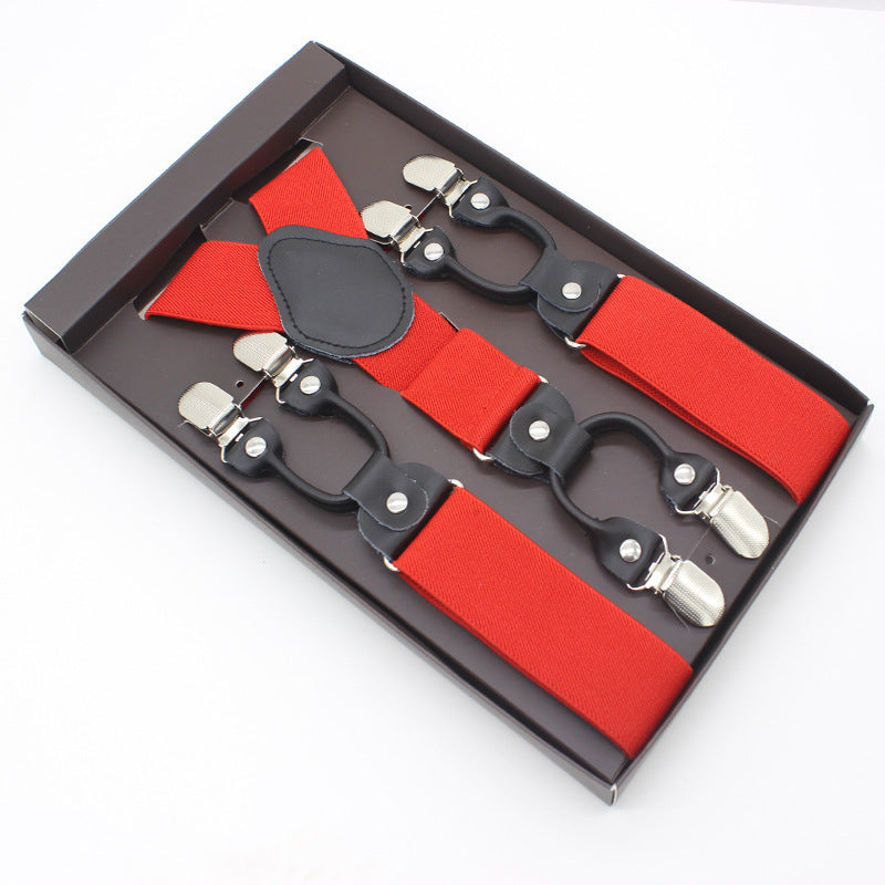 Gift Box Business Men Adult Sling Strap
 Product information
 
 Material: Elastic band
 
 Product specifications: 3.5 * 110cm
 
 Number of strap clips: 6 clips
 
 Whether the length can be adjusted: yes
 Clothing & Apparel for MenShoparamas.comGift Box Business Men Adult Sling Strap