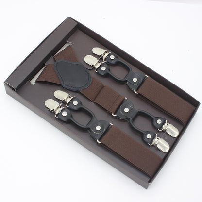 Gift Box Business Men Adult Sling Strap
 Product information
 
 Material: Elastic band
 
 Product specifications: 3.5 * 110cm
 
 Number of strap clips: 6 clips
 
 Whether the length can be adjusted: yes
 Clothing & Apparel for MenShoparamas.comGift Box Business Men Adult Sling Strap