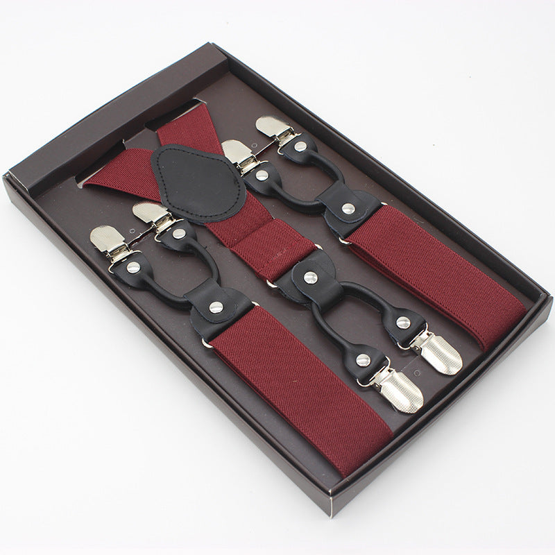 Gift Box Business Men Adult Sling Strap
 Product information
 
 Material: Elastic band
 
 Product specifications: 3.5 * 110cm
 
 Number of strap clips: 6 clips
 
 Whether the length can be adjusted: yes
 Clothing & Apparel for MenShoparamas.comGift Box Business Men Adult Sling Strap