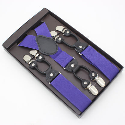 Gift Box Business Men Adult Sling Strap
 Product information
 
 Material: Elastic band
 
 Product specifications: 3.5 * 110cm
 
 Number of strap clips: 6 clips
 
 Whether the length can be adjusted: yes
 Clothing & Apparel for MenShoparamas.comGift Box Business Men Adult Sling Strap