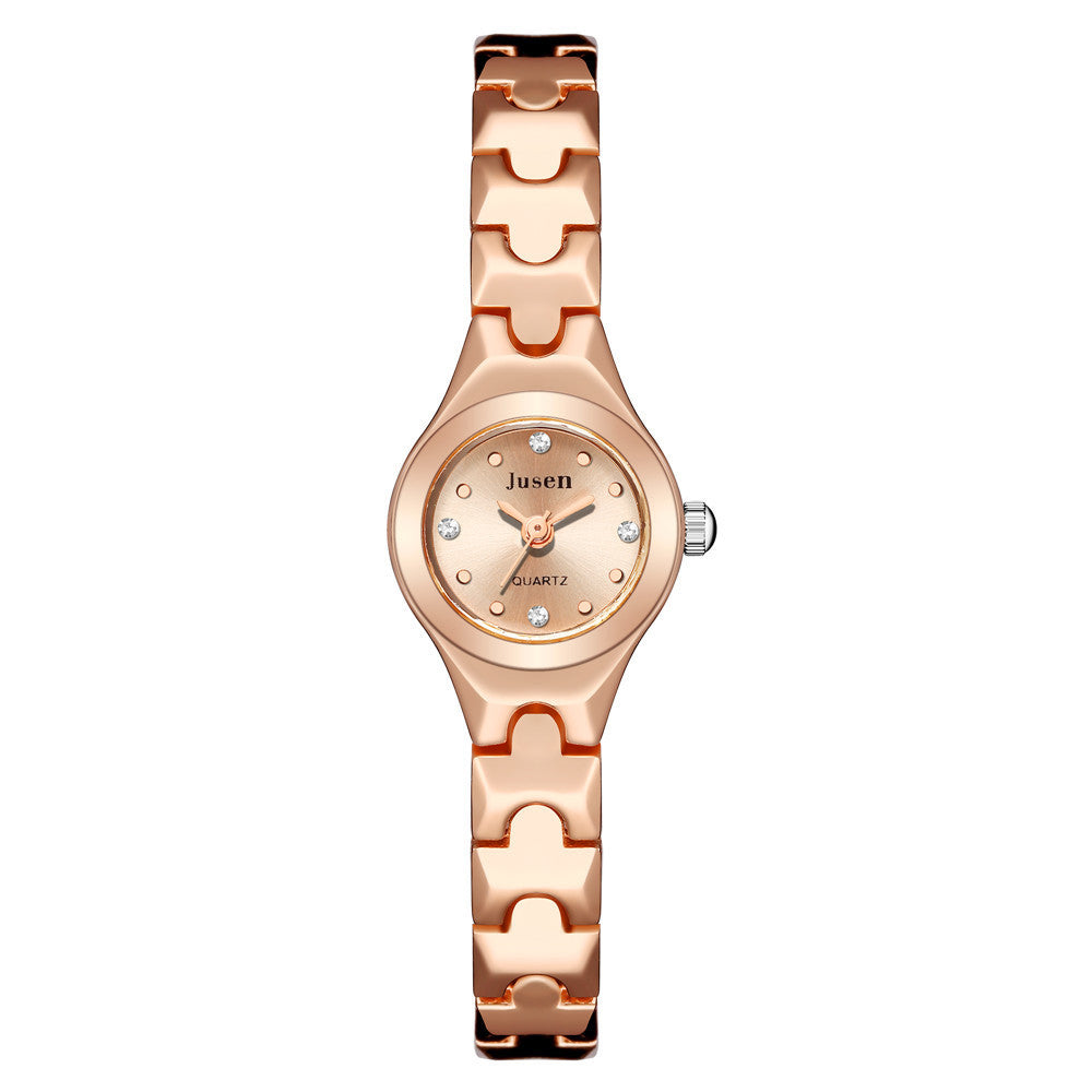 Small And Fine Bracelet Quartz Ladies Watch
 Product Information:
 
 Applicable people: Female
 
 Style: fashion
 
 Whether the source of patent: No
 
 Waterproof: No
 
 Movement type: Quartz
 
 Movement mode0Shoparamas.comFine Bracelet Quartz Ladies Watch