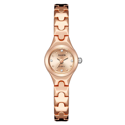 Small And Fine Bracelet Quartz Ladies Watch
 Product Information:
 
 Applicable people: Female
 
 Style: fashion
 
 Whether the source of patent: No
 
 Waterproof: No
 
 Movement type: Quartz
 
 Movement mode0Shoparamas.comFine Bracelet Quartz Ladies Watch