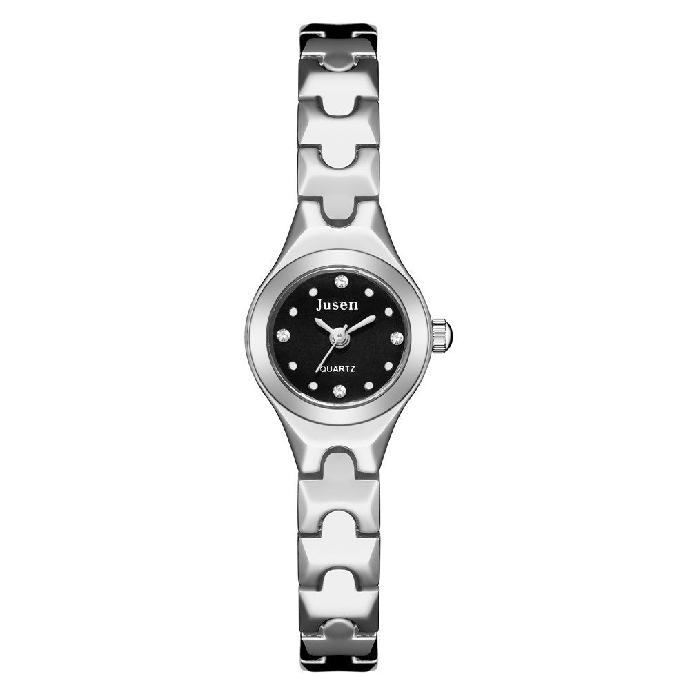 Small And Fine Bracelet Quartz Ladies Watch
 Product Information:
 
 Applicable people: Female
 
 Style: fashion
 
 Whether the source of patent: No
 
 Waterproof: No
 
 Movement type: Quartz
 
 Movement mode0Shoparamas.comFine Bracelet Quartz Ladies Watch