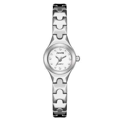 Small And Fine Bracelet Quartz Ladies Watch
 Product Information:
 
 Applicable people: Female
 
 Style: fashion
 
 Whether the source of patent: No
 
 Waterproof: No
 
 Movement type: Quartz
 
 Movement mode0Shoparamas.comFine Bracelet Quartz Ladies Watch