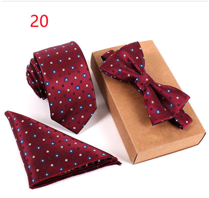 Business Tie Suit Lawyer Bow Tie Host Bow TieProduct information 
Applicable gender: neutral/male and female Applicable age: adult Material: Polyester silk Pattern: Check Style: Bowknot
Specification: 146*6*3.8Clothing & ApparelShoparamas.comBusiness Tie Suit Lawyer Bow Tie Host Bow Tie