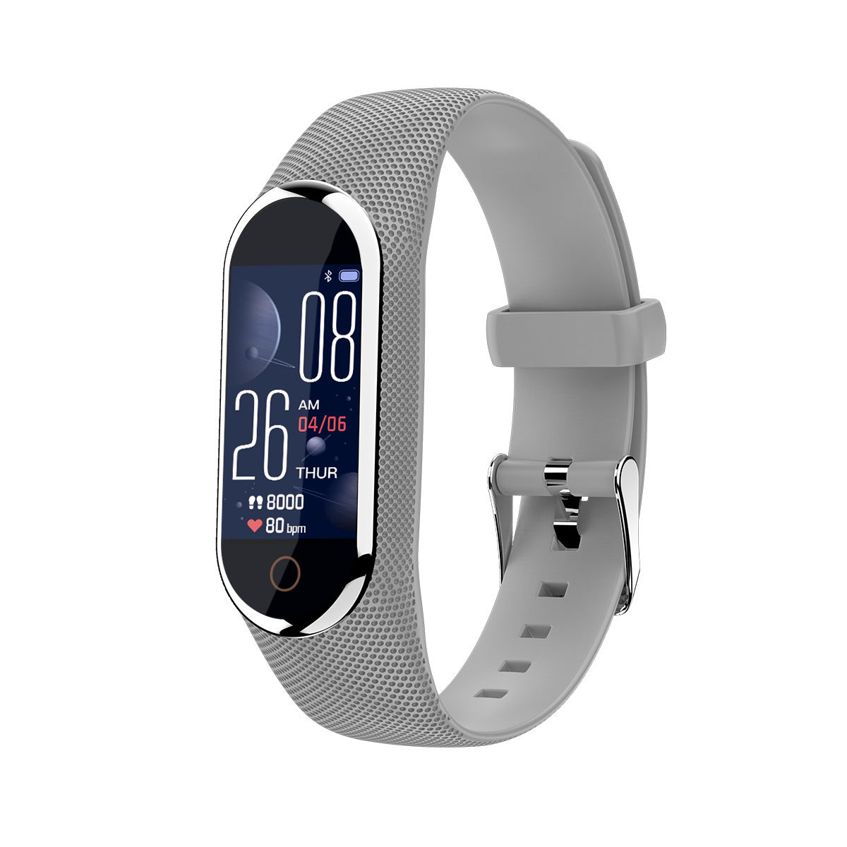 New M8 Smart Bracelet ECG Heart Rate Sleep
 Product Information: 


 Plan/APP: DayBand
 
 Chip: SYD8810
 
 Compatible system: Android4.3 or higher, IOS8.0 or higher
 
 Flash memory: 128K+16M
 
 Screen type: 0Shoparamas.comM8 Smart Bracelet ECG Heart Rate Sleep