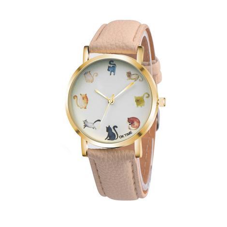 Cats Cute Watch Women PU Leather Round Dial Students Fashion Wristwatc
 
 Band Width:
 20mm
 
 
 
 Clasp Type:
 Bracelet Clasp
 
 
 Band Length:
 21cm
 
 
 Case Material:
 Gems &amp; Stones
 
 
 Band Material Type:
 Leather
 
 
 MovemeWatchesShoparamas.comCats Cute Watch Women PU Leather Round Dial Students Fashion Wristwatch Sleeping Cat Fox Animal