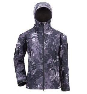 Shark skin soft shell men's sport camouflage suit