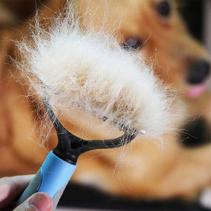 Grooming Brush For Pet Dog Cat Deshedding Tool Rake Comb Fur Remover R
 Dual-Sided Design: Start with 9 teeth side for stubborn mats and tangles and finish with 17 teeth side for thinning and de-shedding. Achieve faster and more profesPet SuppliesShoparamas.comGrooming Brush