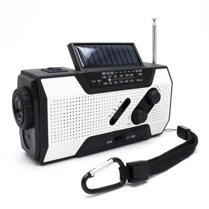 Hand crank solar radio