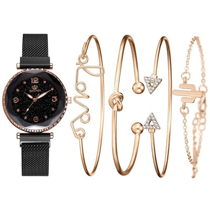 Fashion women's quartz watch bracelet bracelet set