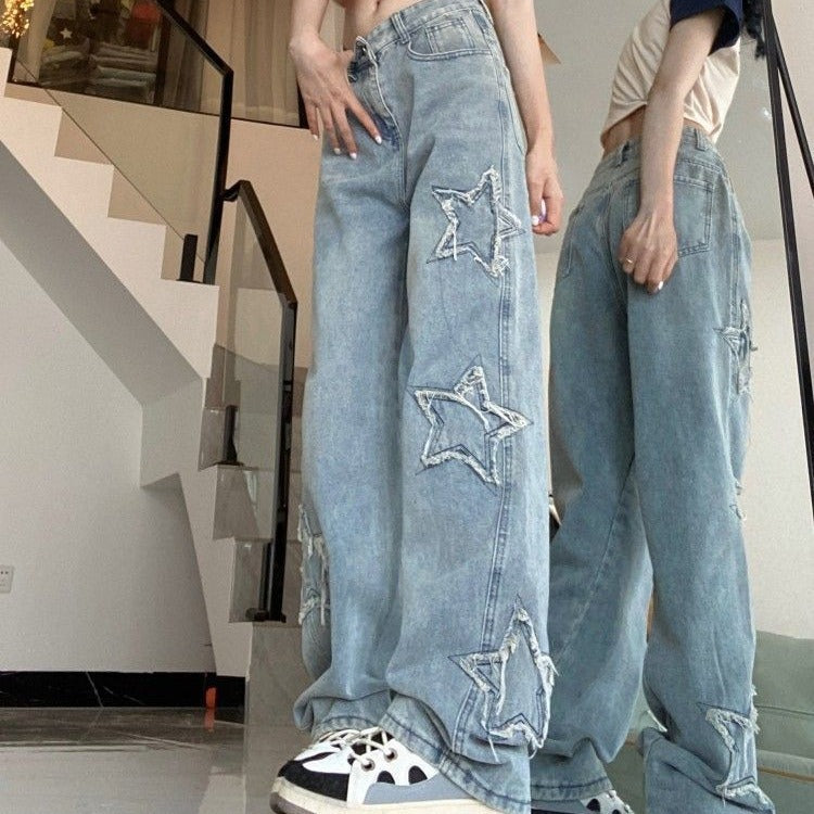 Women's Fashionable American Retro High Street Jeans