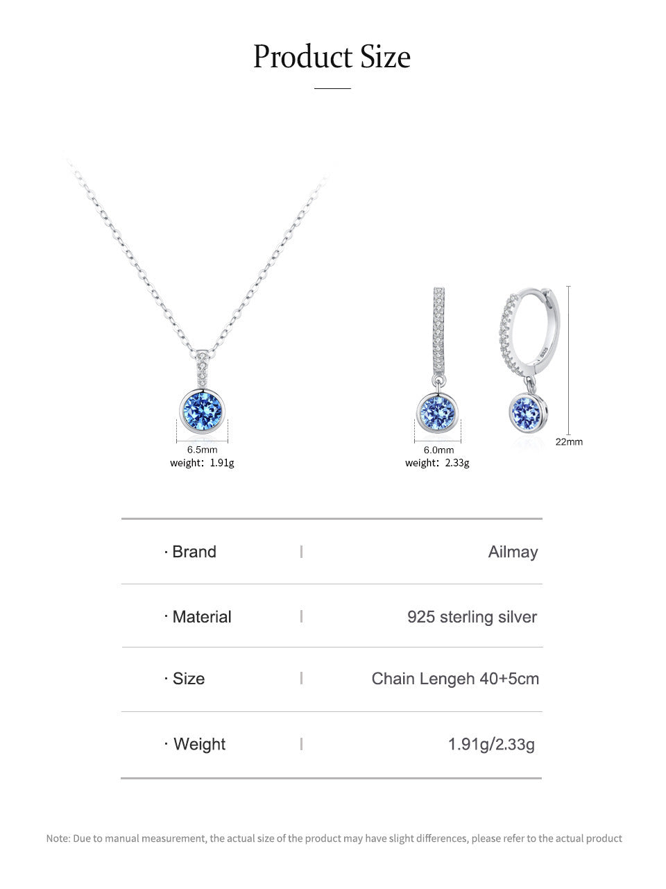 Women's Light Luxury Sea Blue Artificial Diamond Earrings Necklace
 Product information:
 
 Treatment Process: Micro inlay
 
 Color: white gold
 
 Pendant material: 925 silver
 
 Chain style: cross chain
 
 Material: Silver
 
 PuriWomen's JewelryShoparamas.comLight Luxury Sea Blue Artificial Diamond Earrings Necklace