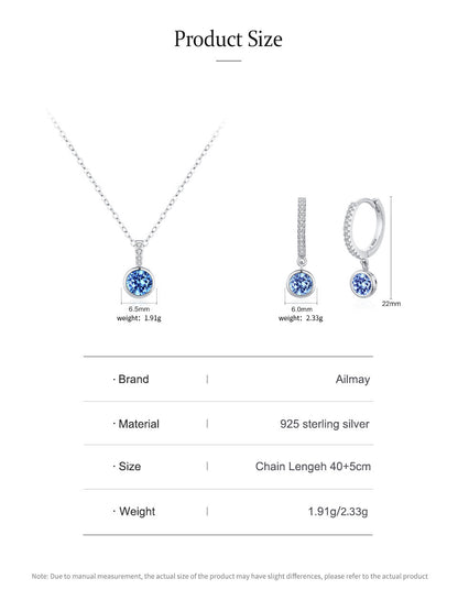 Women's Light Luxury Sea Blue Artificial Diamond Earrings Necklace
 Product information:
 
 Treatment Process: Micro inlay
 
 Color: white gold
 
 Pendant material: 925 silver
 
 Chain style: cross chain
 
 Material: Silver
 
 PuriWomen's JewelryShoparamas.comLight Luxury Sea Blue Artificial Diamond Earrings Necklace