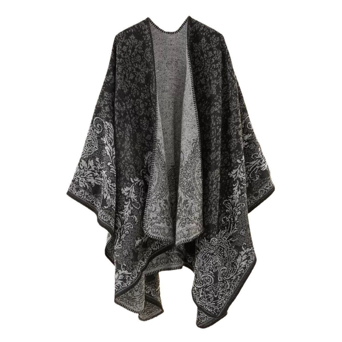 Women's Split Cloak Shawl Classical Style Double-sided Tassel Travel W
 Product information:
 
 Pattern: Graffiti
 
 Color: Court classical-black, court classical-turquoise, court classical-navy blue, court classical-khaki, court classClothing & Apparel for WomenShoparamas.comWomen'