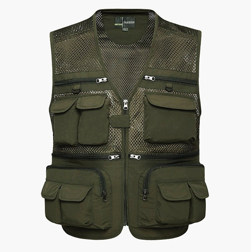 Multi-pocket Men's Tactical Lightweight Vest Breathable Lightweight