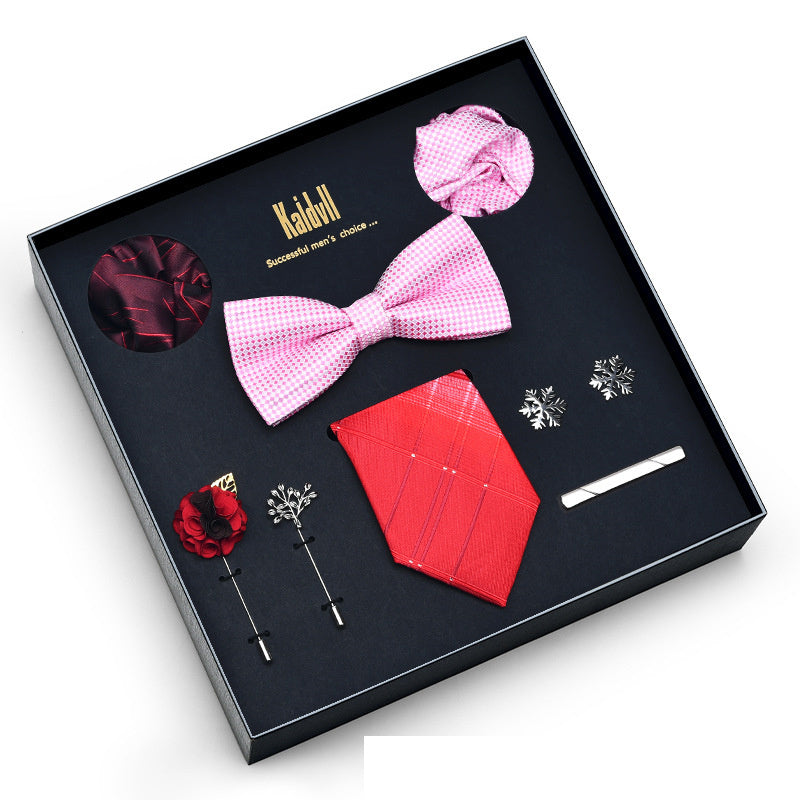 Eight Piece Tie Square Bow Tie Brooch
 
 Product information:
 
 
 Material: polyester yarn
 
 Pattern: color matching
 
 Color: 6001, 6002, 6003, 6004, 6005, 6006, 6007, 6008, 6009, 6010, 6011, 6012, 6Clothing & ApparelShoparamas.comPiece Tie Square Bow Tie Brooch