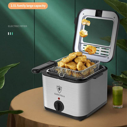 Visual Multifunctional Electric Air Fryer Skewer French Fries Machine
 Product information:
 
 Voltage: 220V-240V
 
 Power: 1000W
 
 Capacity: 2.5L
 
 Body material: stainless steel + plastic
 
 Product weight: 2.5kg
 
 Fried blue sizAppliancesShoparamas.comVisual Multifunctional Electric Air Fryer Skewer French Fries Machine