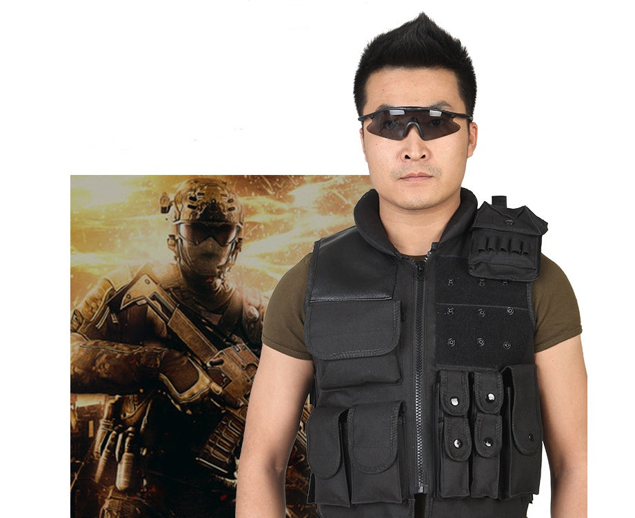 Tactical Vest Black Mens Military Hunting Vest