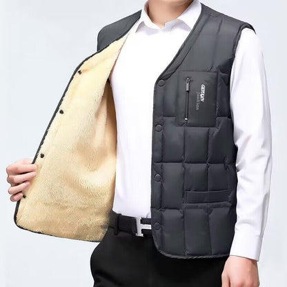 Men's Deck Down Vest Plus-sized to keep you Warm in the Winter