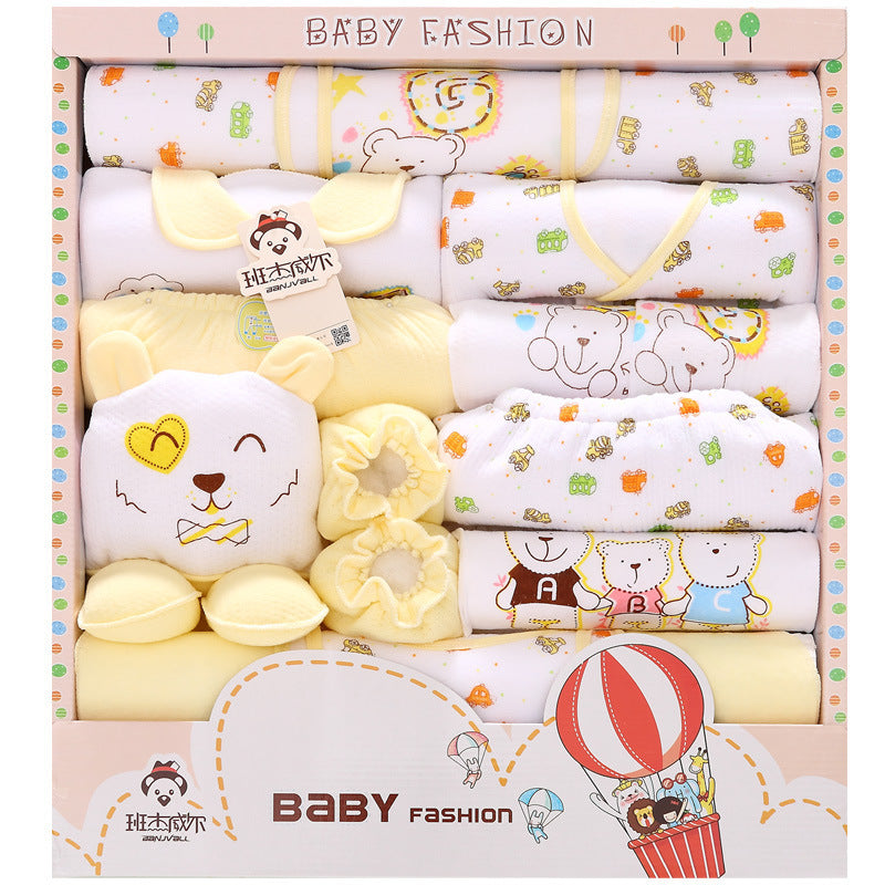 Newborn gift box
 Thick; thick
 
 Closed style: single-breasted
 
 Pattern: cartoon, animal
 
 Sleeve length
 
 Color; thick hot air balloon A pink, thick hot air balloon A yellow, Babies & ToddlersShoparamas.comNewborn gift box