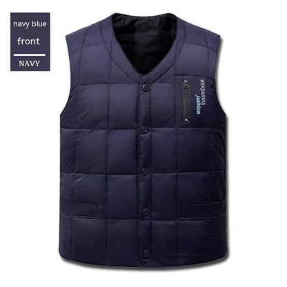 Men's Deck Down Vest Plus-sized to keep you Warm in the Winter