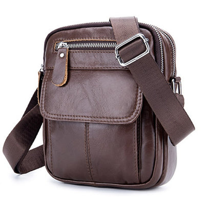 Head layer cowhide shoulder bag
 Texture: cowhide leather
 
 Material: first layer cowhide
 
 Closed way: zipper
 
 Color classification: M8525 brown, Y0403 brown
 
 Backpack method: single shouldWomen"s Purses and HandbagsShoparamas.comHead layer cowhide shoulder bag