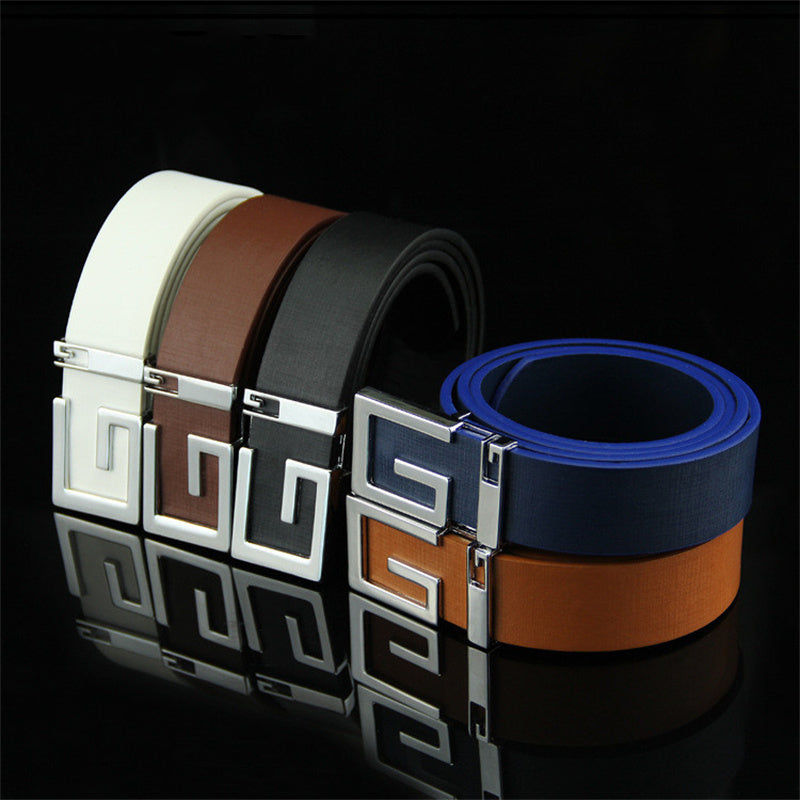 Men's And Women's Fashionable And Simple Smooth Buckle Belts
 Product information:
 


 Material: alloy, imitation leather
 
 Style:Fashion simple
 
 Features:Solid color
 
 Colour: black, white, coffee, camel, dark blue

LenClothing & Apparel for MenShoparamas.comSimple Smooth Buckle Belts